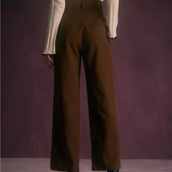 The Coffee Button Slant Pocket Straight Pants - Picture 3 of 6